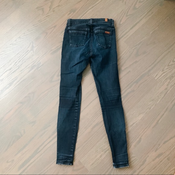7 for all mankind zipped ankle skinny Jean - Picture 3 of 8